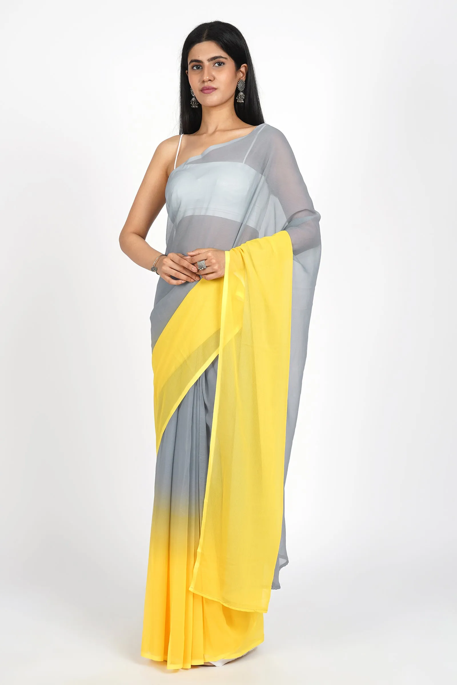 Teejh Celestial Sky Pre-Draped Saree