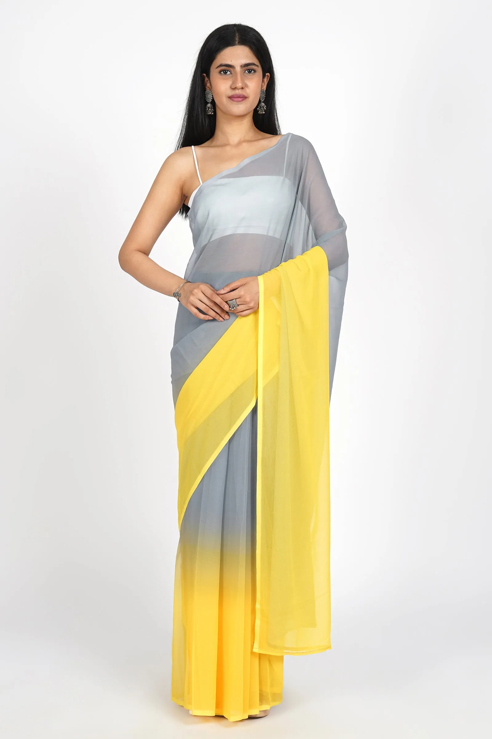 Teejh Celestial Sky Pre-Draped Saree