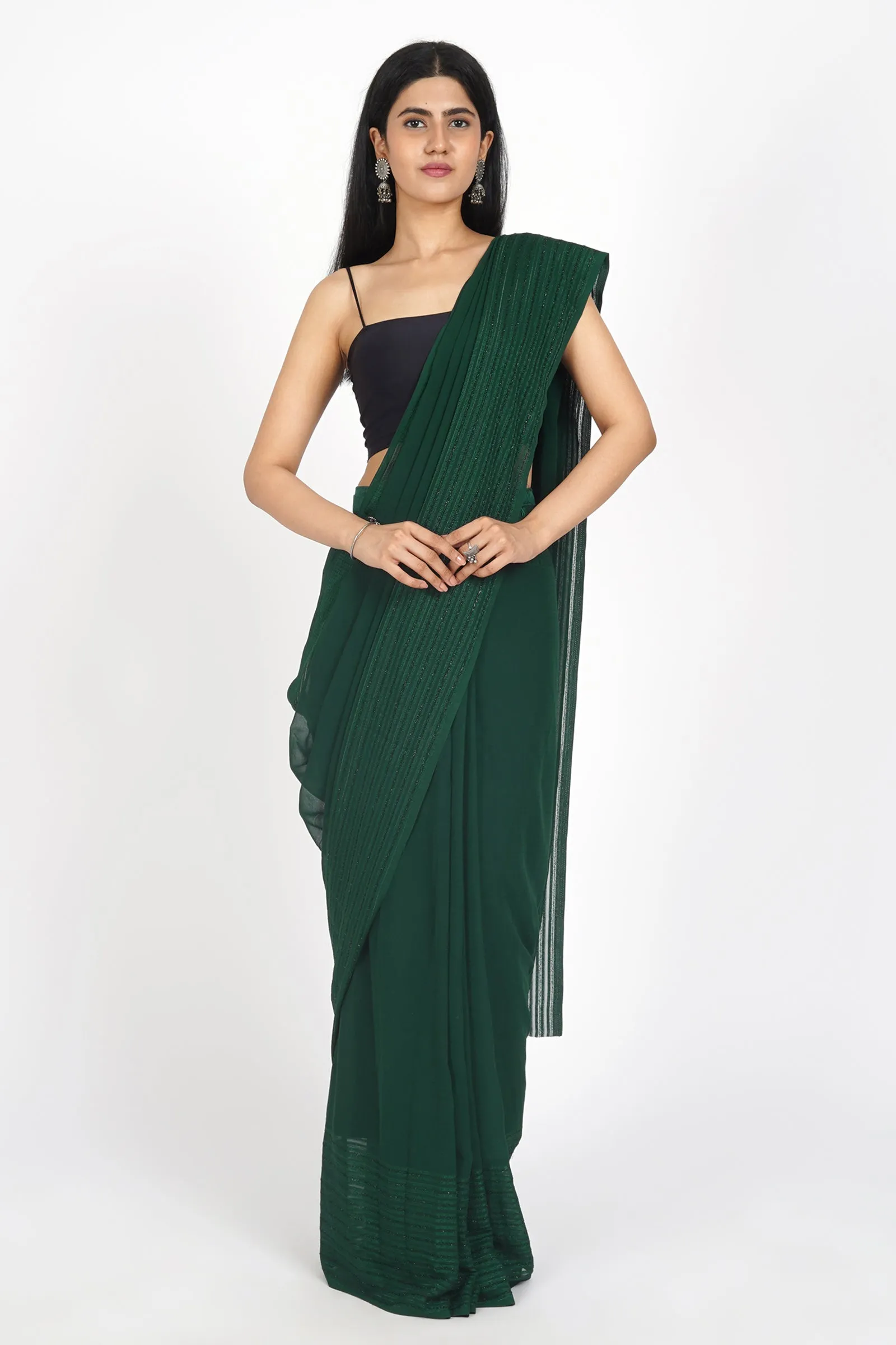 Teejh Emerald Euphoria Pre-Draped Saree