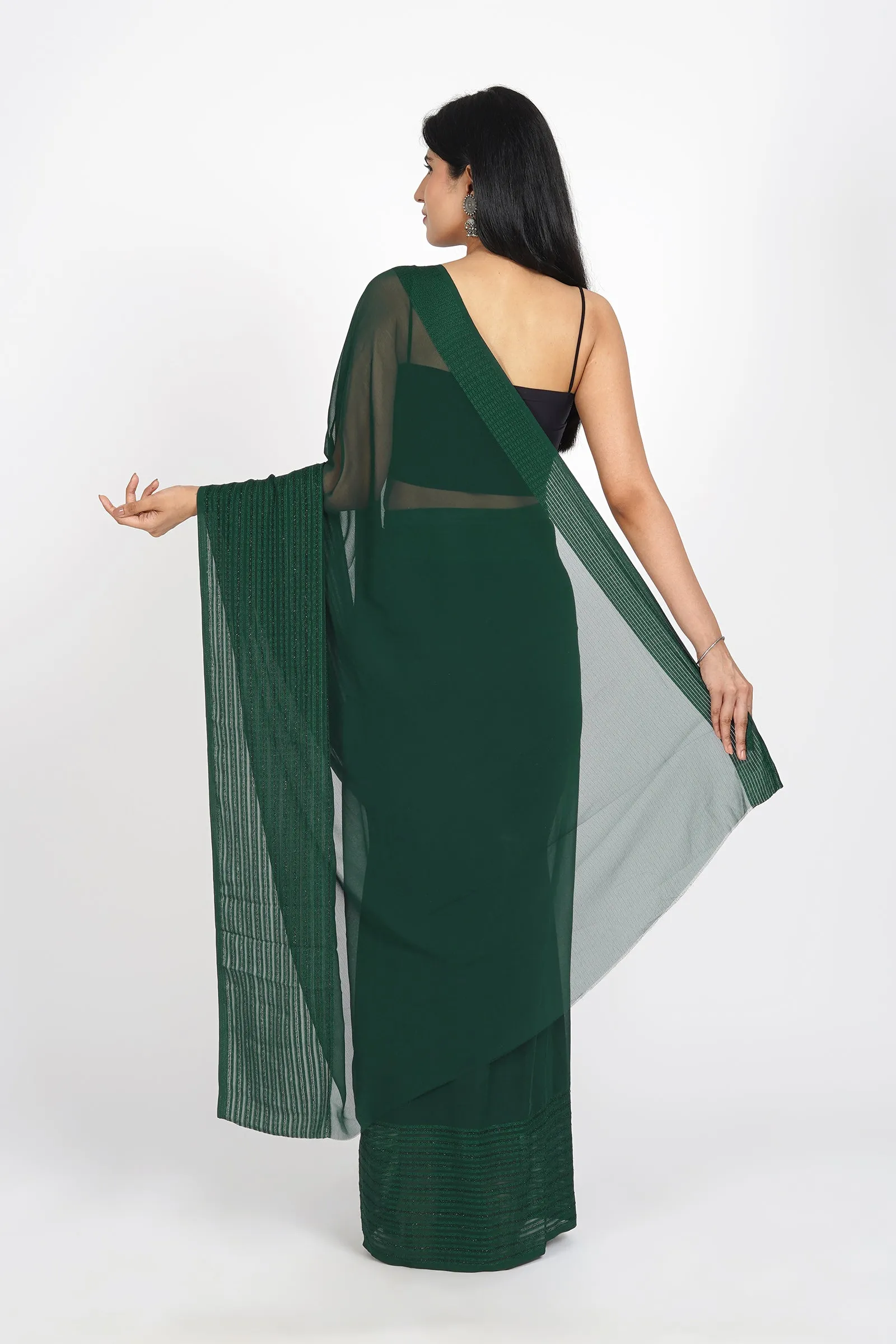 Teejh Emerald Euphoria Pre-Draped Saree