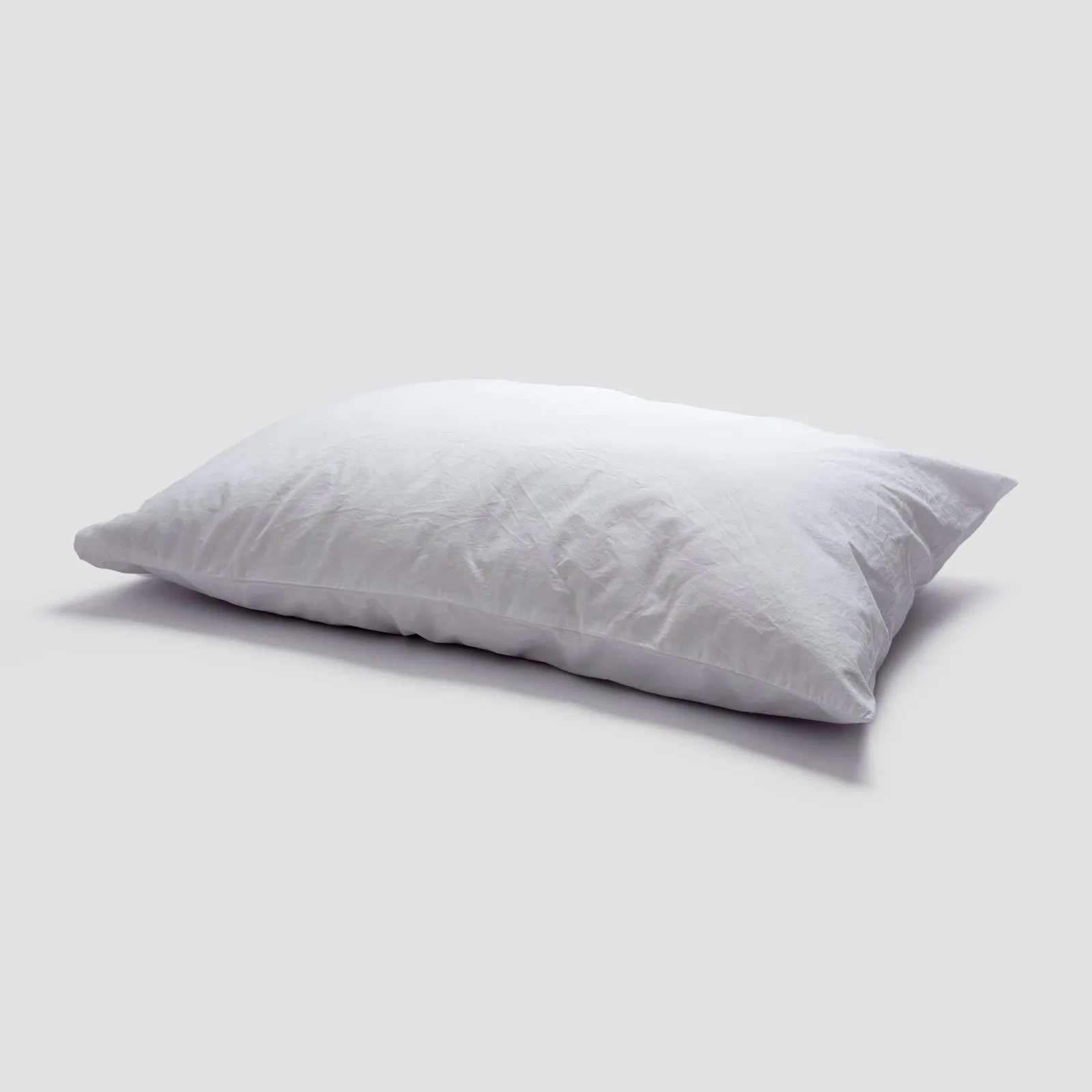 White Washed Cotton Percale Pillowcases (Pair)