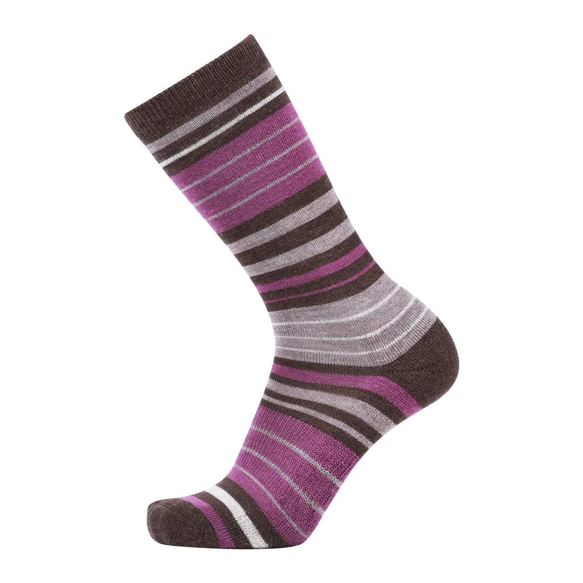 Women's Touch Wear Everyday Pink Stripes crew socks 4-packs